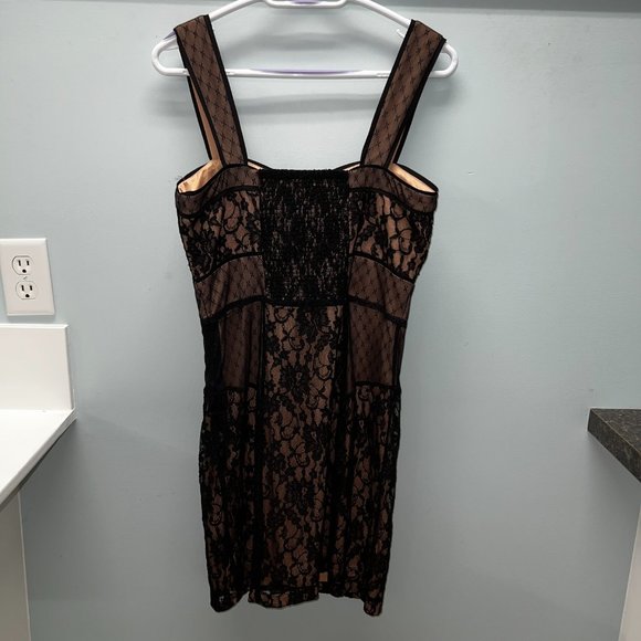 Guess Black Lace Overlay Dress Size 10 - Picture 8 of 12